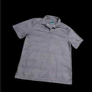 Pro Tour Whale Patterned Shirt Large Cool Play Golf Shirt